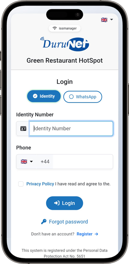 Hotspot Mobile Login Demo